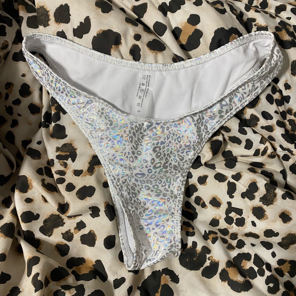 Holographic Cheetah Bikini Bottoms